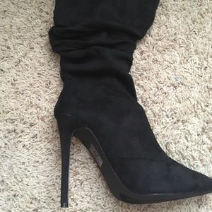 Black Fashion Nova Heeled Boots